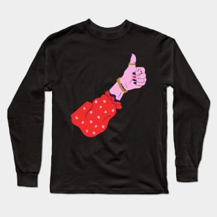 Jeweled Thumbs Up Long Sleeve T-Shirt